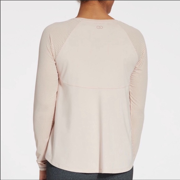 Calia By Carrie Underwood Light Pink Move Mesh Long Sleeve Workout Top Sz XS - Picture 2 of 11